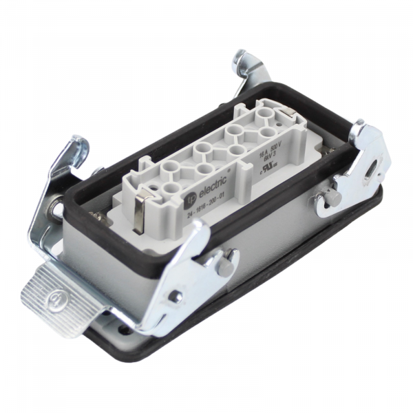 Industriesteckverbinder - Anbaugehäuse + Buchse 16 Polig 16A - Metall